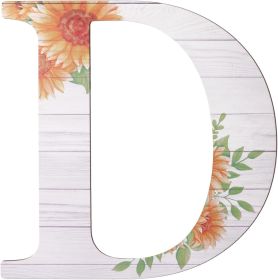 Large Wooden Letters 12 Inch Rustic Wooden Letters D for Wall Decor Home Wood Letters Sunflower Big Wood Wall Letters Decor for Living Room Bedro