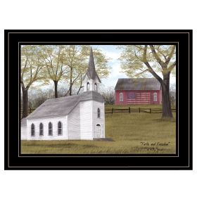 "Faith and Freedom" by Billy Jacobs, Ready to Hang Framed Print, Black Frame