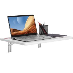 VEVOR Wall Mounted Folding Table, Wall Mount Drop Leaf Tables, Wooden Floating Desk for Dining, Laundry Room, Office