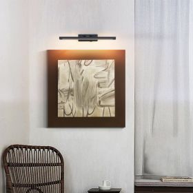 Picture Light Battery Operated With Remote, LED Black Art Lights For Paintings Rechargeable Dimmable And Timer, 16in Wall Sconce For Art Painting (Color: BLACK)