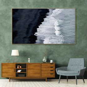 Original Oil Painting Sunrise Ocean Painting Large Canvas Coast Painting Sea Landscape Painting Palette Bedroom Painting Home Decor Christmas gif (Style: 01, size: 40x80cm)