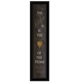 "Kitchen Is The Heart of The Home" By Trendy Decor 4U, Ready to Hang Framed Print, Black Frame (Color: as Pic)