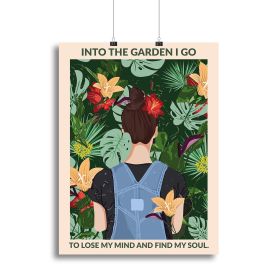 Into the Garden Standard Wall Art Canvas Print or Poster (Type: Poster Print, size: 28" x 20" / 70cm x 50cm approx)